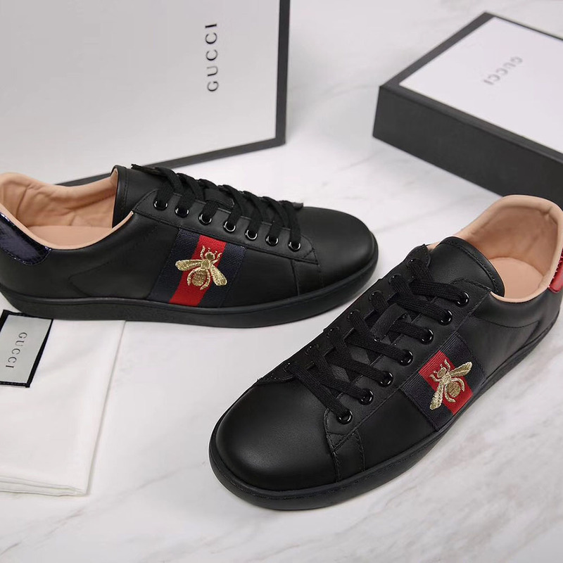 G*u*i black bee embroidered sneakers