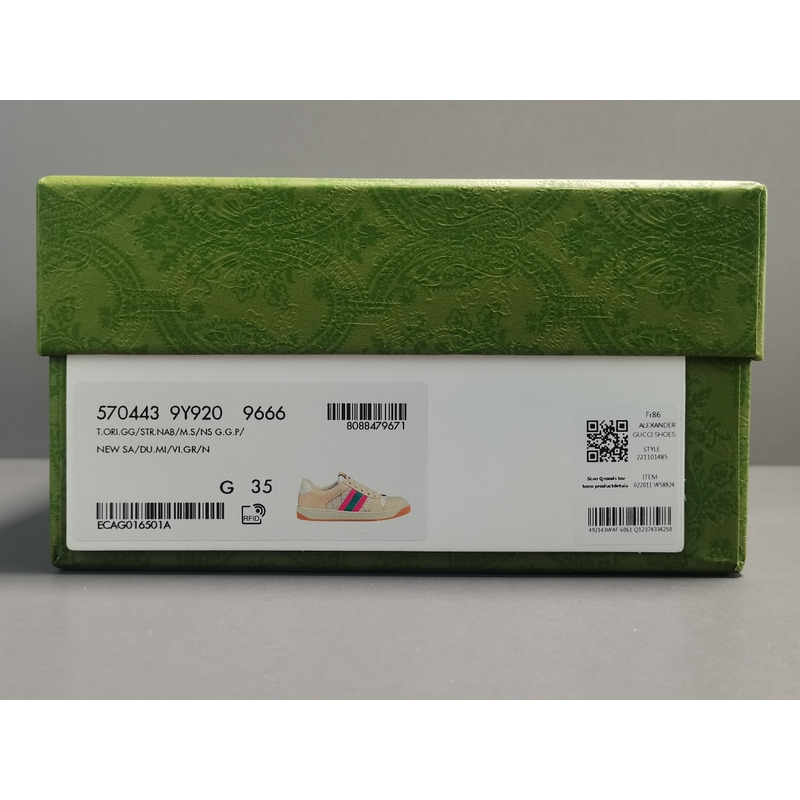 G*u*i low pink green old casual shoes woman