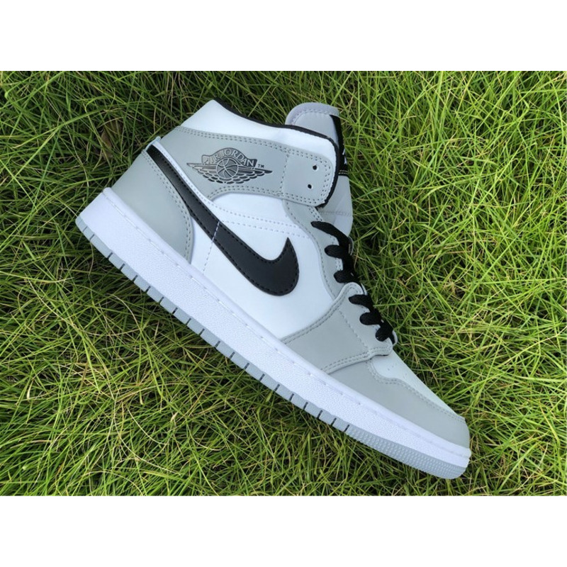 Air Jordan 1 Mid"Light Smoke Grey"554724 092 Sneakers Men Women