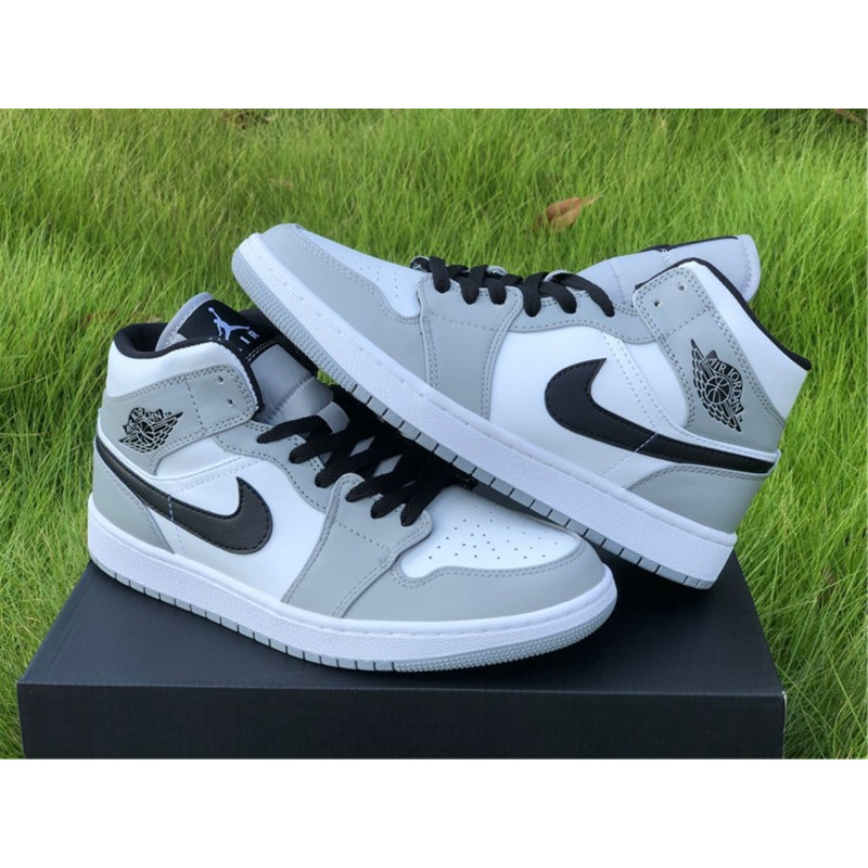 Air Jordan 1 Mid"Light Smoke Grey"554724 092 Sneakers Men Women