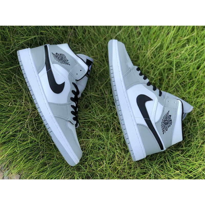 Air Jordan 1 Mid"Light Smoke Grey"554724 092 Sneakers Men Women