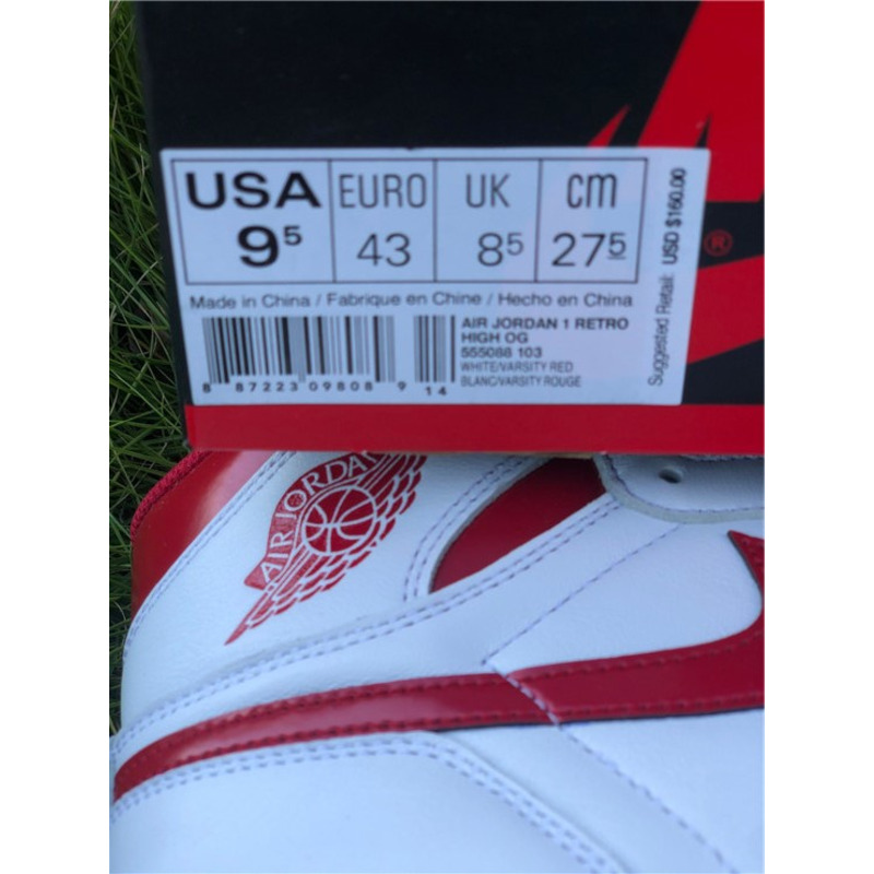 Air Jordan 1 OG"Metallic Red"555088 103 Sneakers Men