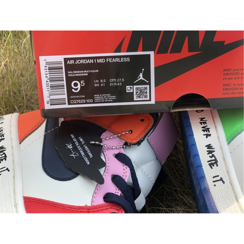 Melody Ehsani x Air Jordan 1 Mid WMNS"Fearless"CQ7629 100 Sneakers Men Women