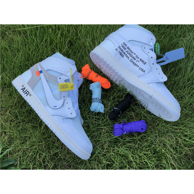 OFF White & NK x Air Jordan 1 GS 1985 Sneakers Men Women