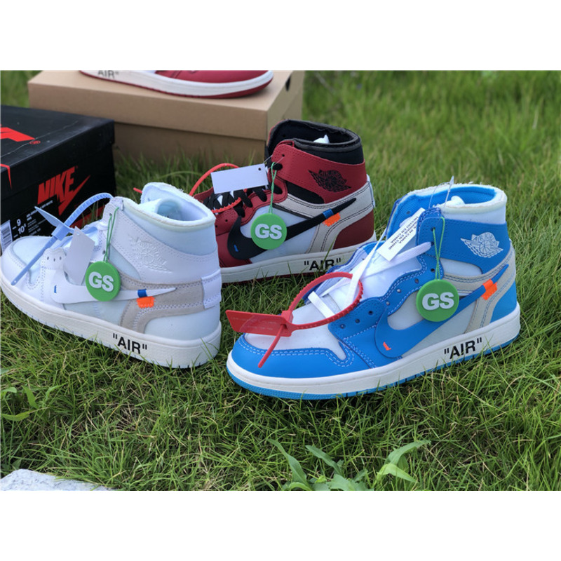 OFF White & NK x Air Jordan 1 GS 1985 Sneakers Men Women