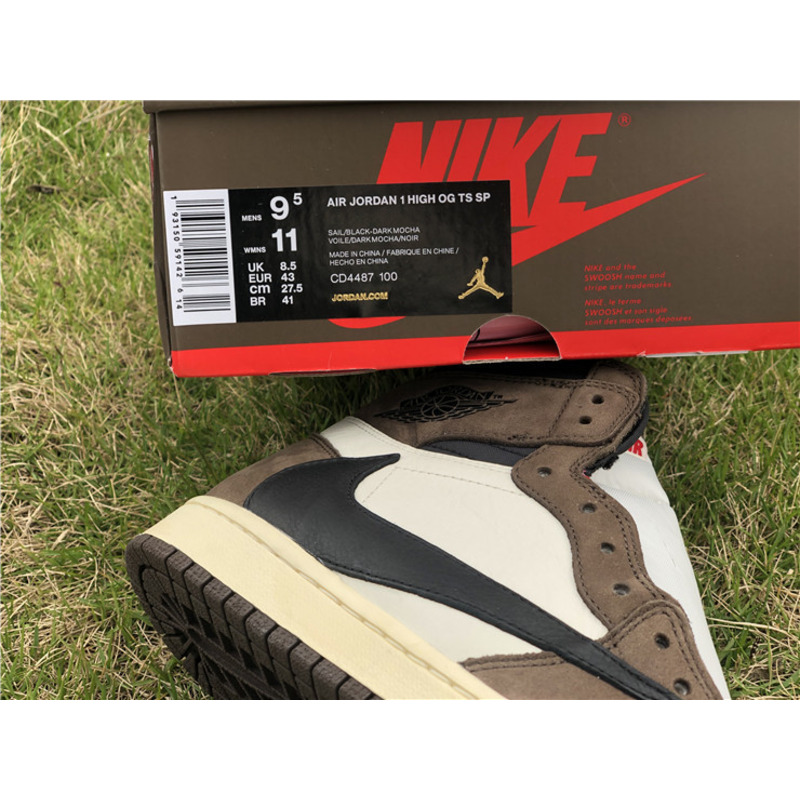 TS x Air Jordan 1 CD4487 100 Sneakers Men Women