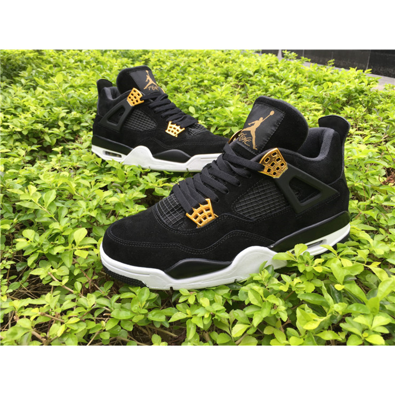 Air Jordan 4"Black Suede"308497 032 Sneakers Men