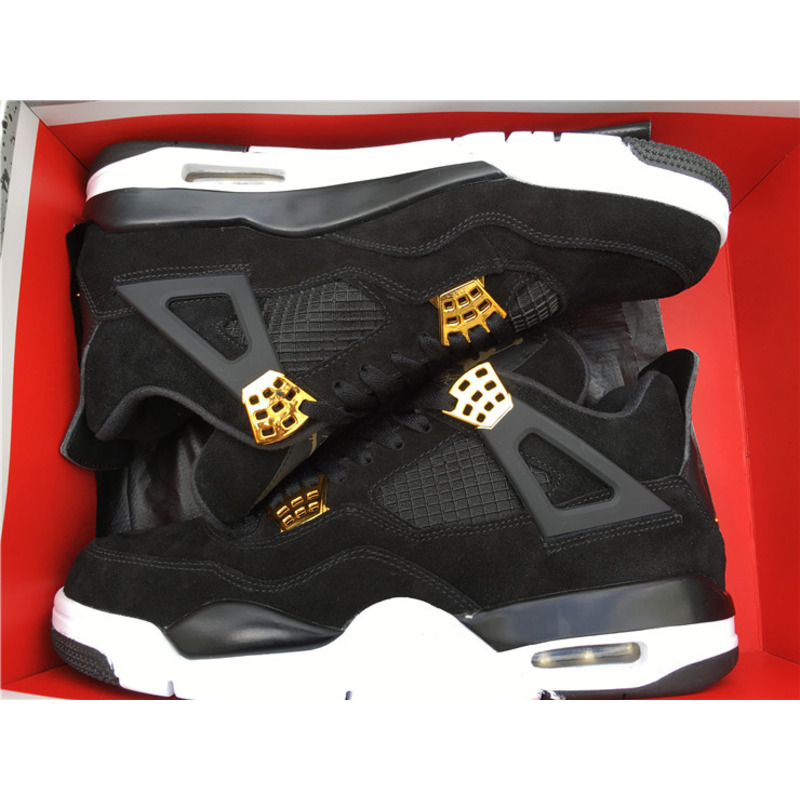Air Jordan 4"Black Suede"308497 032 Sneakers Men