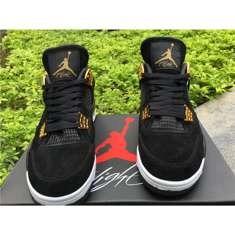 Air Jordan 4"Black Suede"308497 032 Sneakers Men