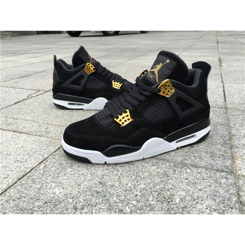 Air Jordan 4"Black Suede"308497 032 Sneakers Men