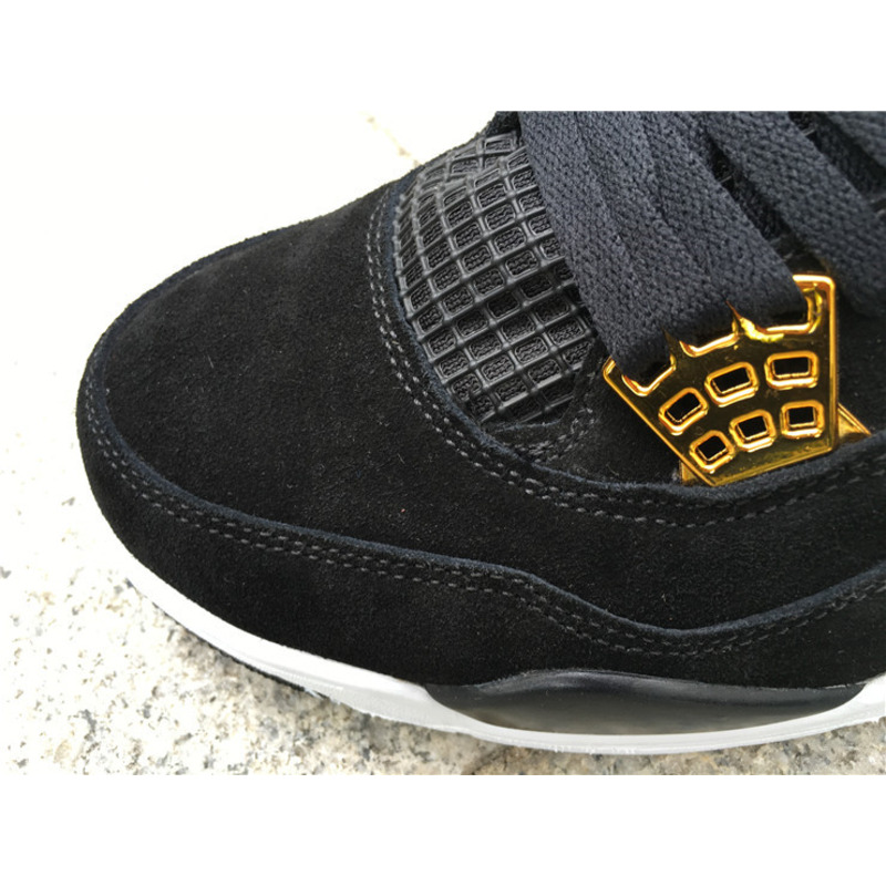 Air Jordan 4"Black Suede"308497 032 Sneakers Men