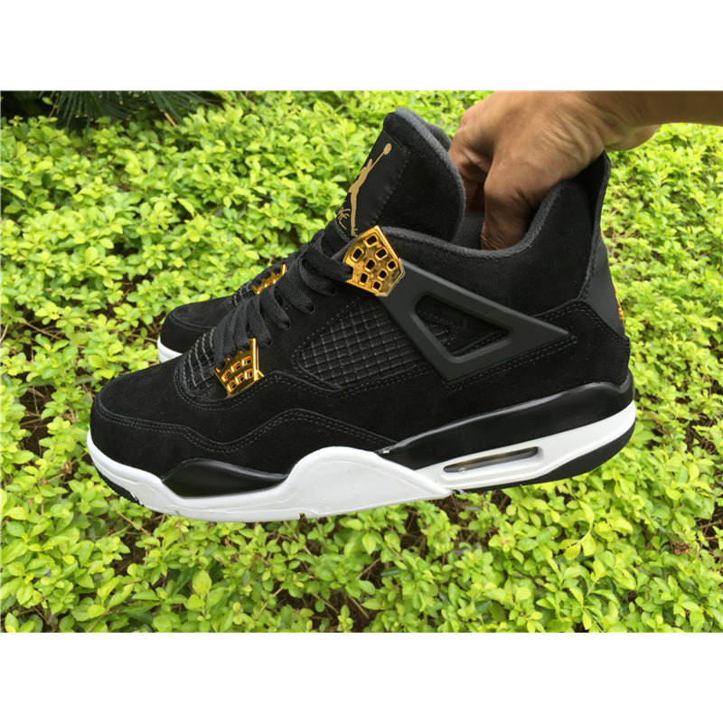 Air Jordan 4"Black Suede"308497 032 Sneakers Men