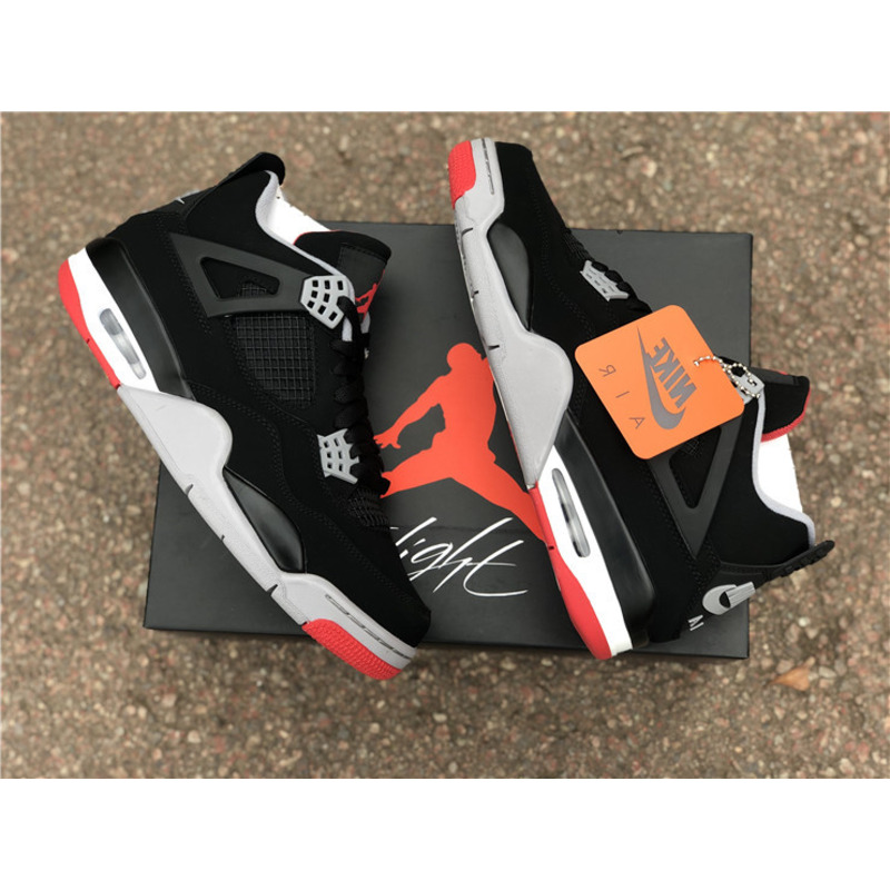 Air Jordan 4 RETRO Bred 2019 308497 060 Sneakers Men