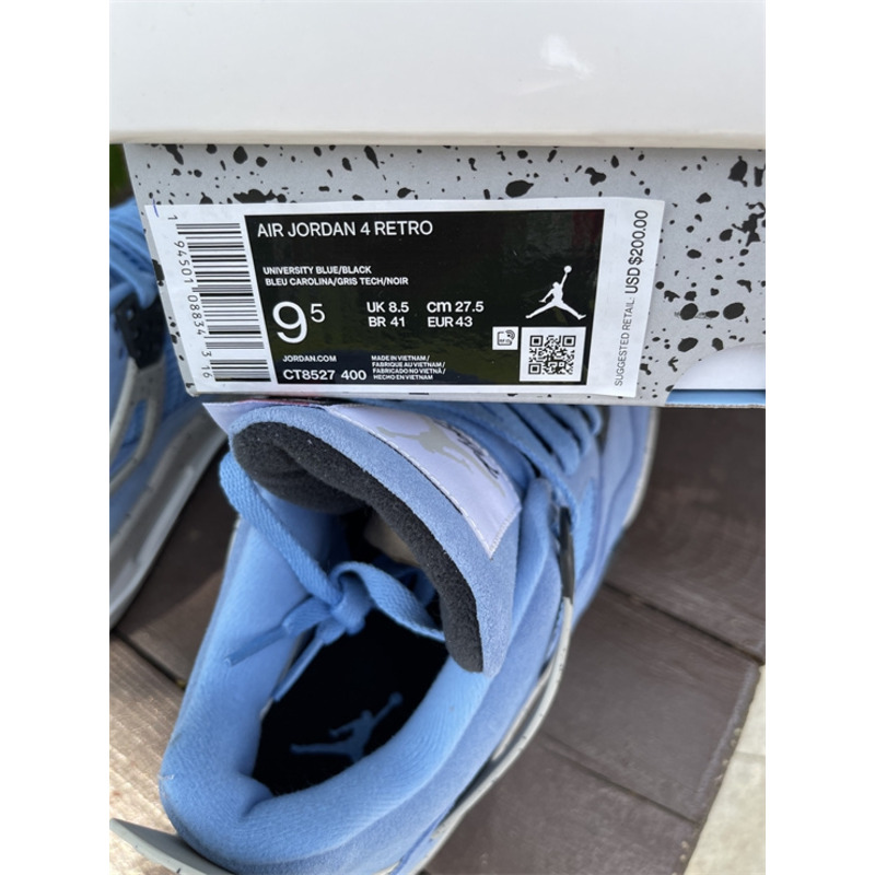 Air Jordan 4 RETRO CT8527 400 Sneakers Men Women