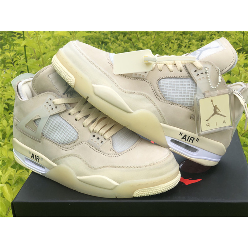 OFF White x Air Jordan 4 RETRO SP CV9388 100 Sneakers Men Women