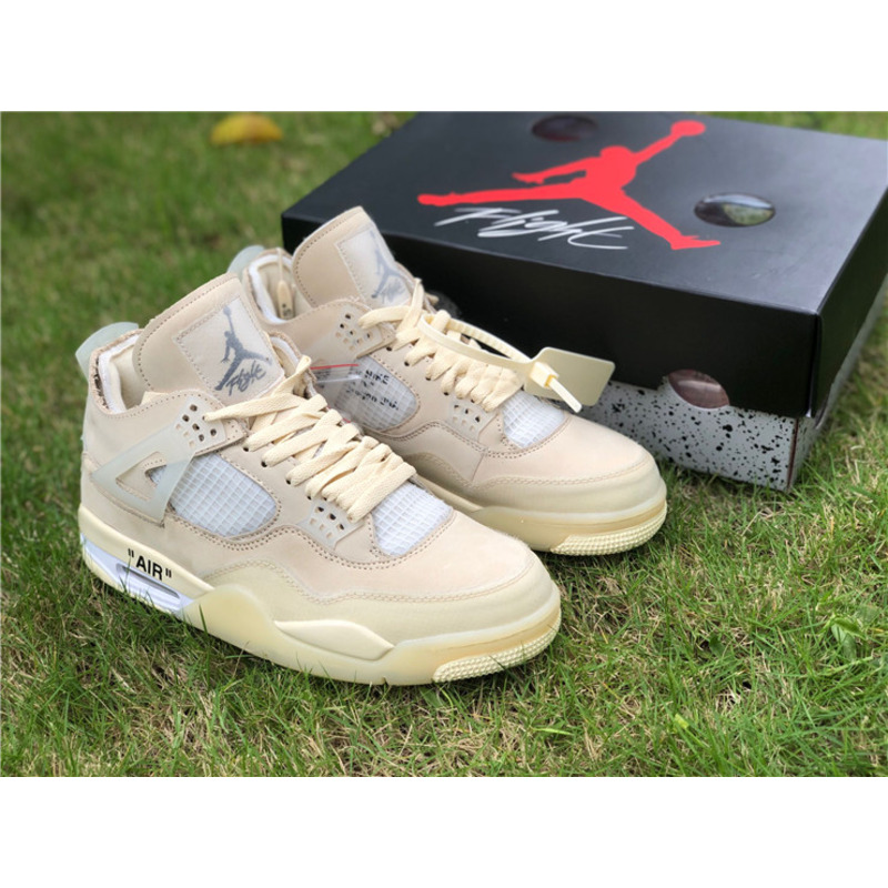 OFF White x Air Jordan 4 RETRO SP CV9388 100 Sneakers Men Women