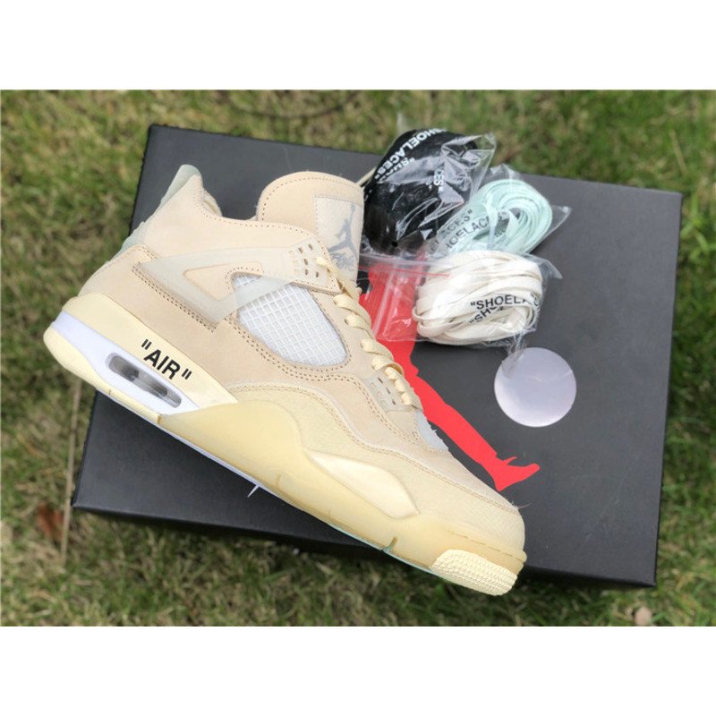 OFF White x Air Jordan 4 RETRO SP CV9388 100 Sneakers Men Women