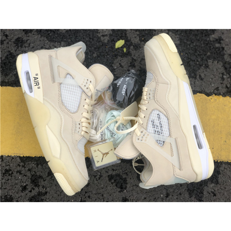 OFF White x Air Jordan 4 RETRO SP CV9388 100 Sneakers Men Women