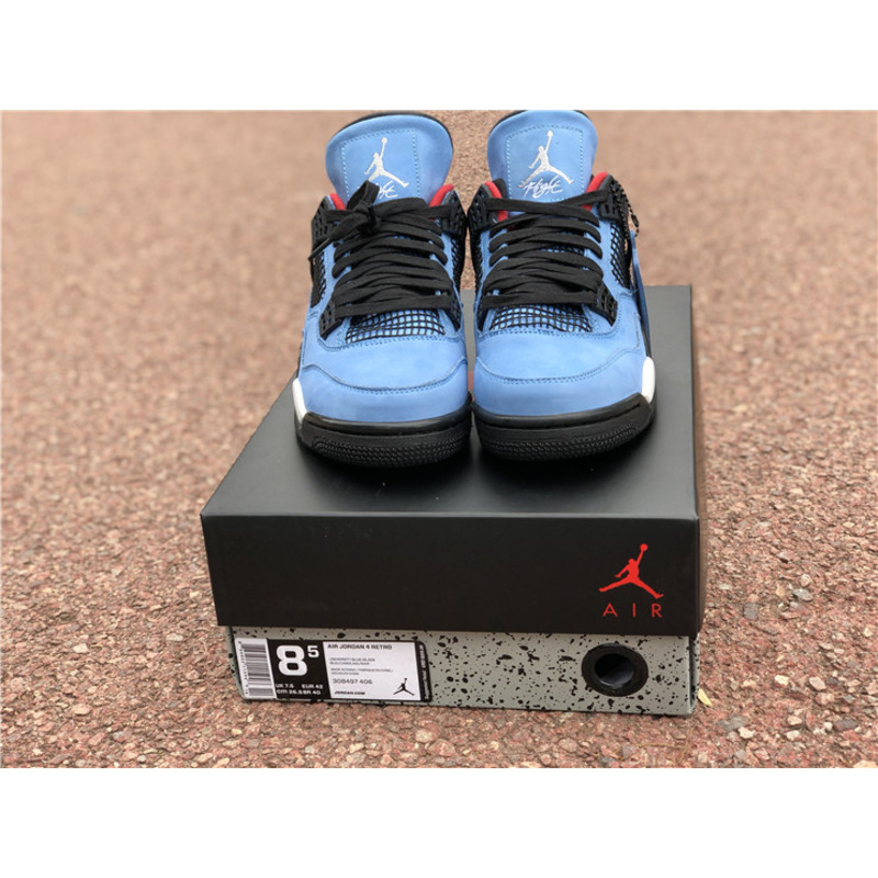 T S x Air Jordan 4 RETRO"Houston Oilers 308497 406 Sneakers Men