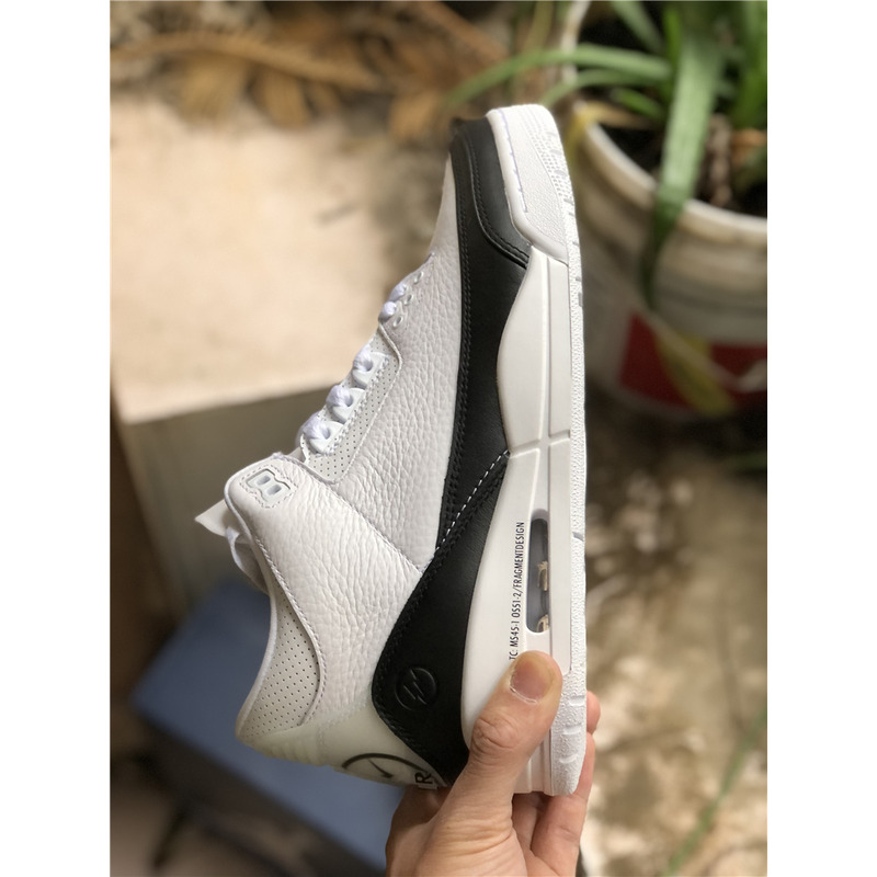 Fragment Design x Air Jordan 3 DA3595 100 Black White Sneakers Men