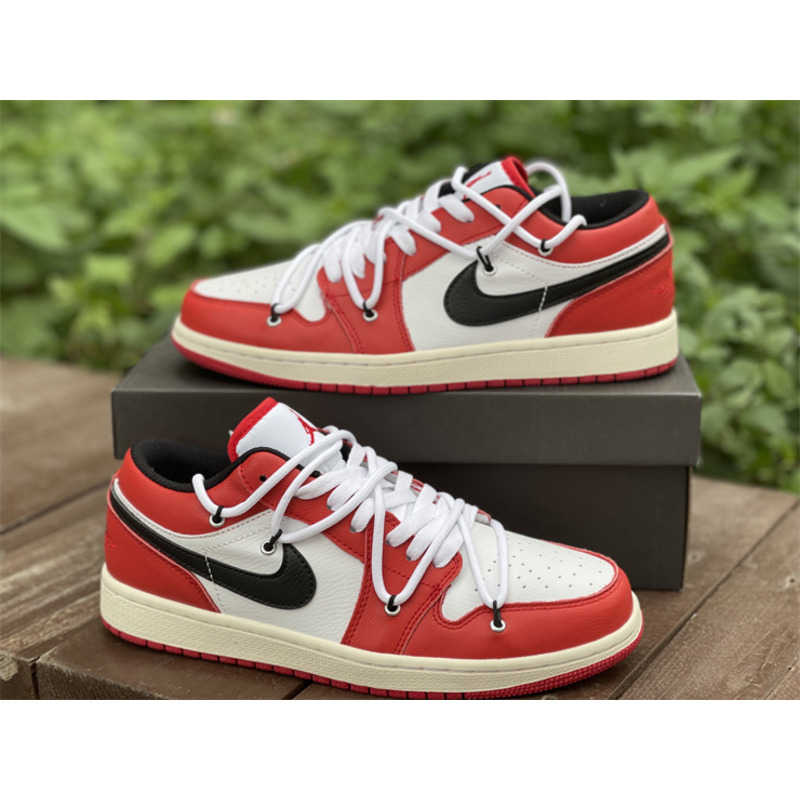 Air Jordan 1 Low Chicago White Red 55358 208 Sneaker Men Women