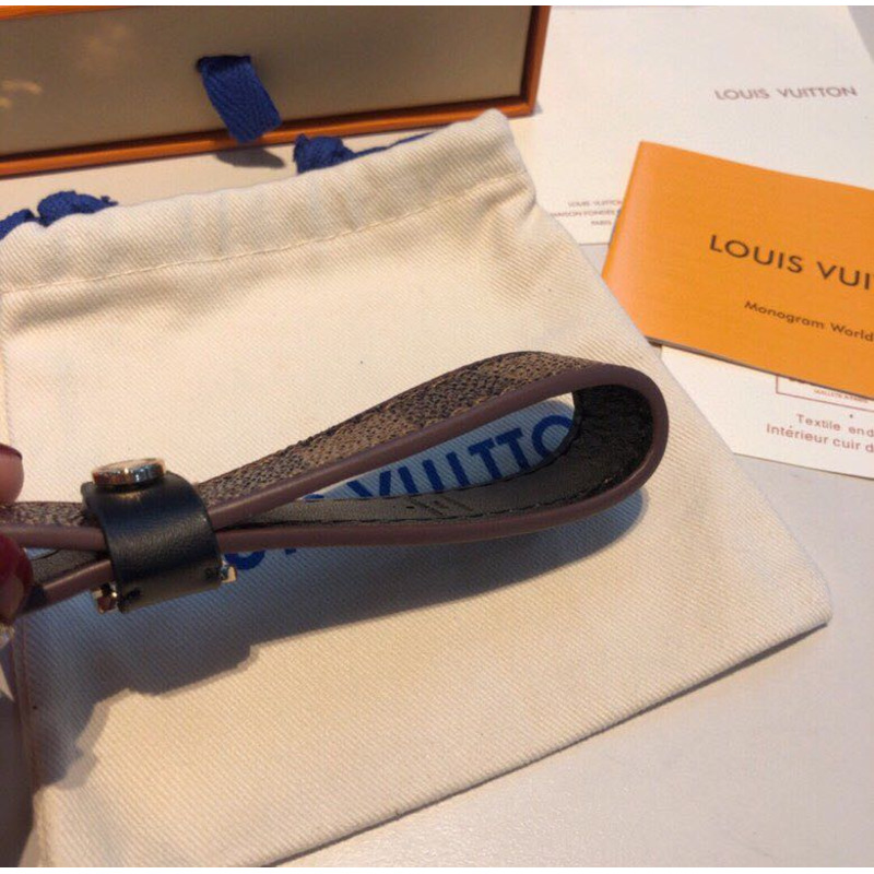 l**is V*t*n leather cord damier keychain