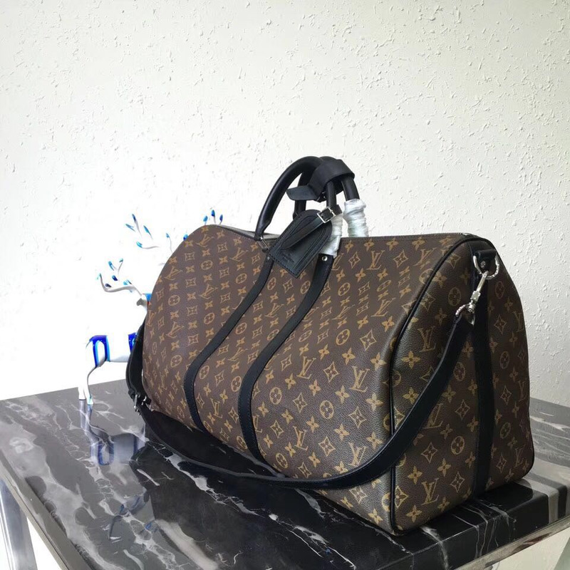 l**is V*t*n keepall bandouliere 55 monogram macassar canvas