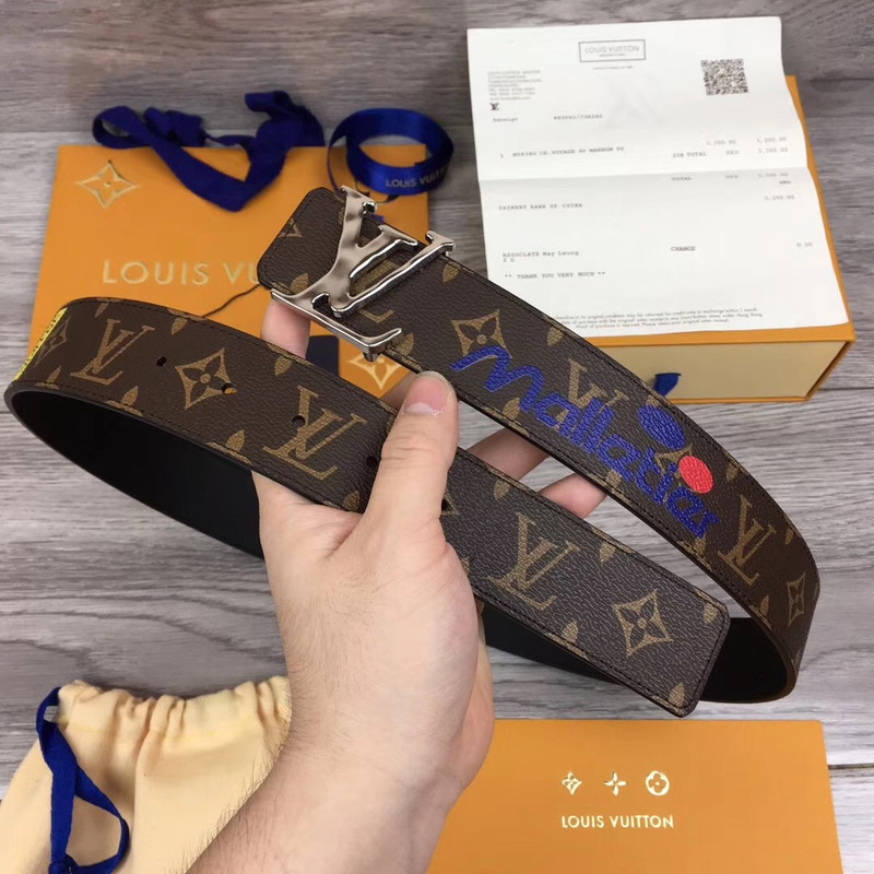 l**is V*t*n initiales 40mm belt in brown