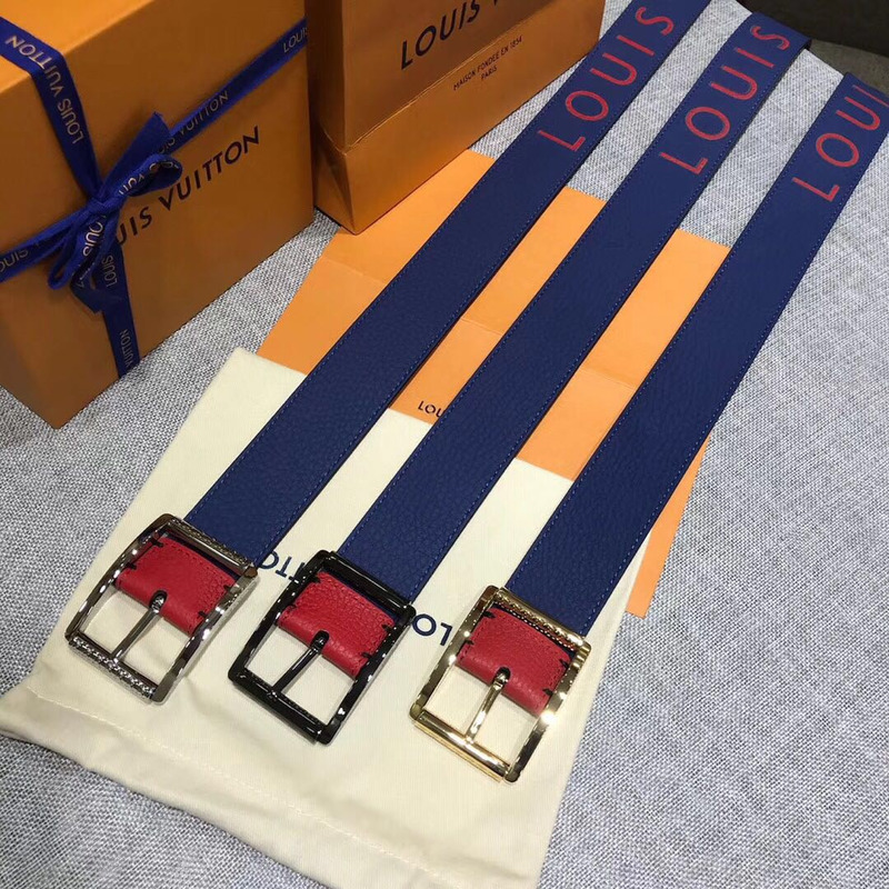 l**is V*t*n reverso reversible belt(blue and red)