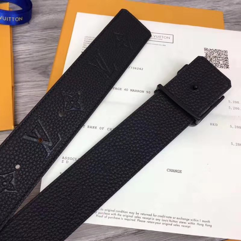 l**is V*t*n monogram reverso belt in black
