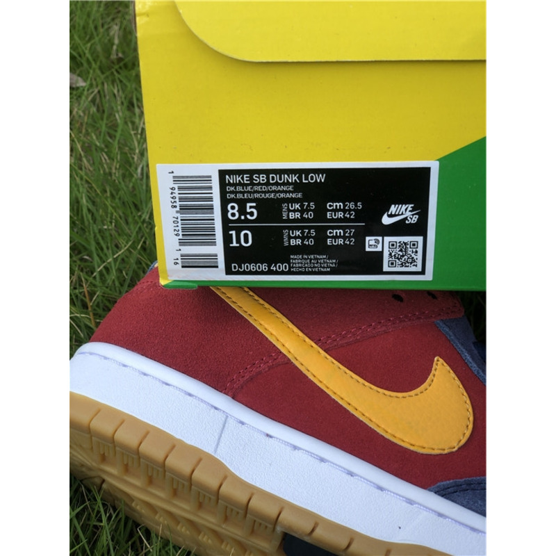 Nike SB Dunk Low "Barcelona" DJ0606 400 Sneakers Men Women