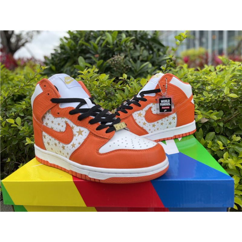 S*p*e x nike sb dunk high "stars orange" sneakers men women