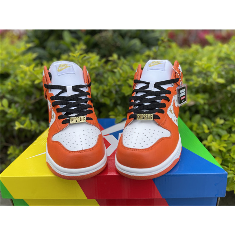S*p*e x nike sb dunk high "stars orange" sneakers men women