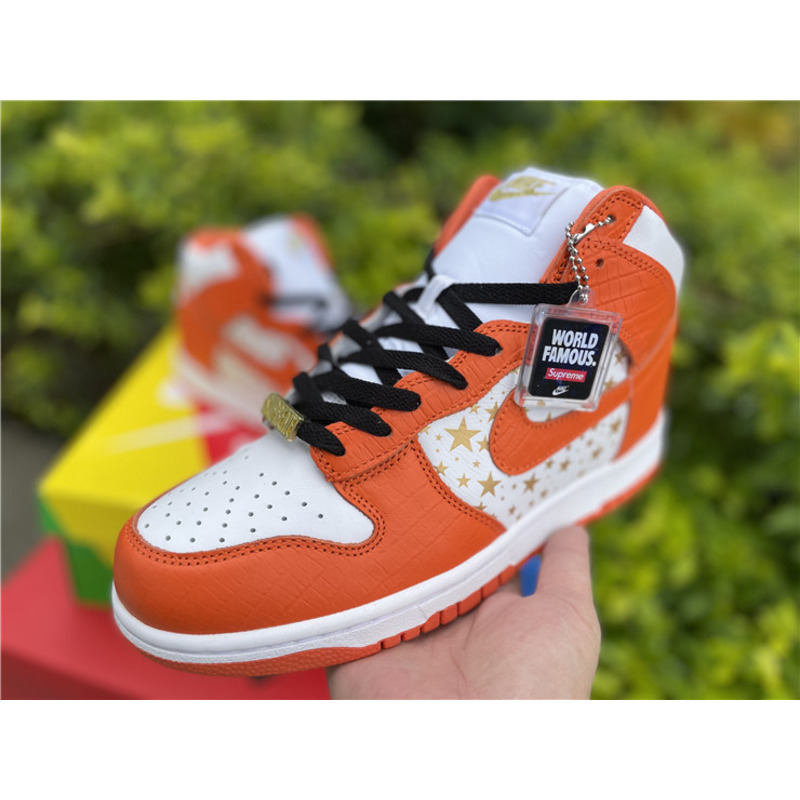 S*p*e x nike sb dunk high "stars orange" sneakers men women