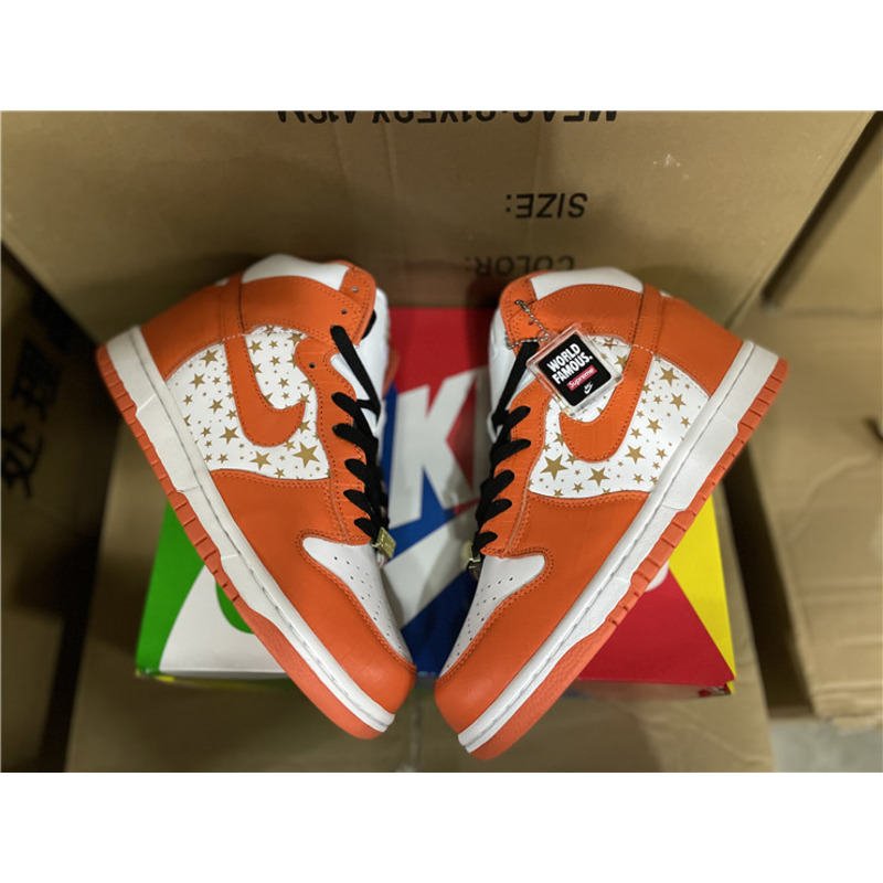 S*p*e x nike sb dunk high "stars orange" sneakers men women