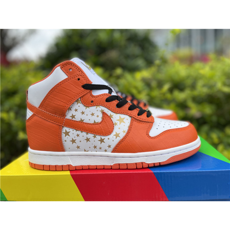 S*p*e x nike sb dunk high "stars orange" sneakers men women