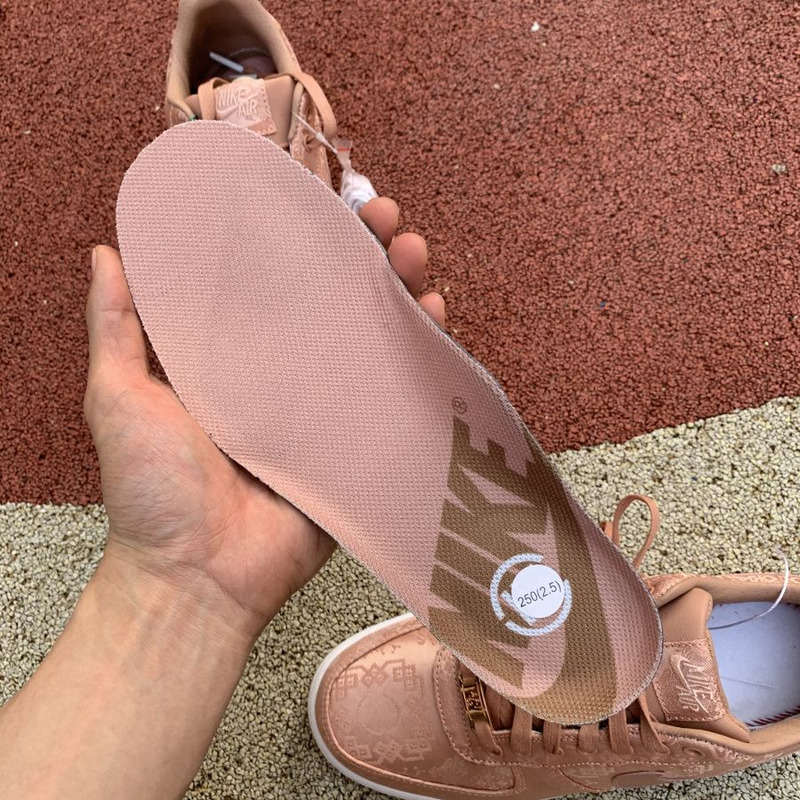 CLOT x Nike Air Force 1 Rose Gold Pink Silk CJ5290 600 Sneakers men women