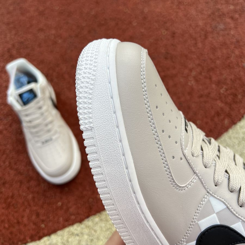 Nike Air Force 1 Beige Plaid DC8877 200 Sneakers Men Women