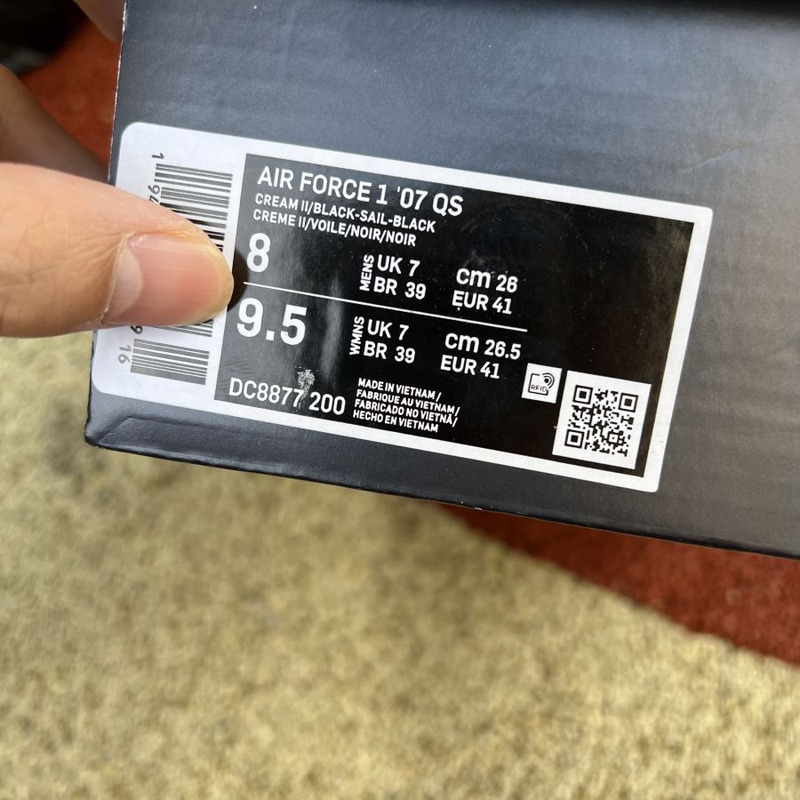 Nike Air Force 1 Beige Plaid DC8877 200 Sneakers Men Women