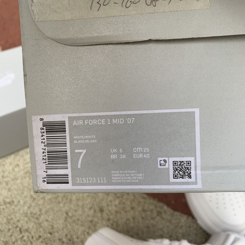 Nike Air Force 1 high Pure White 315123 111 Sneakers men women