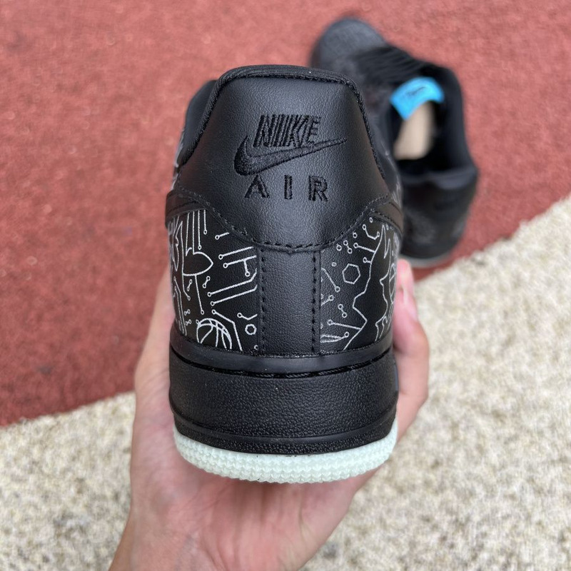 Nike Air Force 1 Low Black Blue Luminous DH5354 001 Sneakers men women