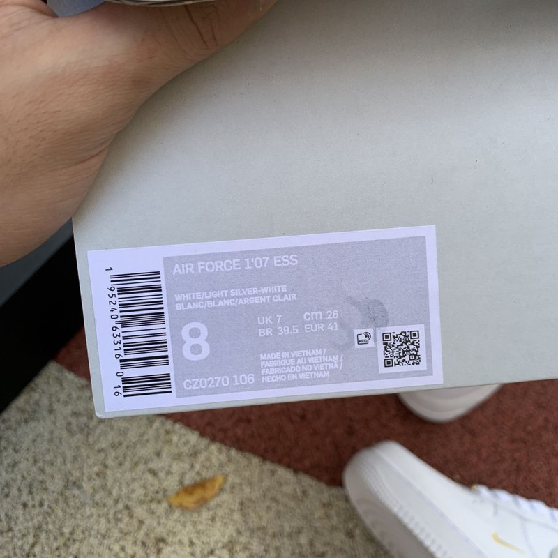 Nike Air Force 1 low white gray mini gold hook CZ0270 106 Sneakers Men Women