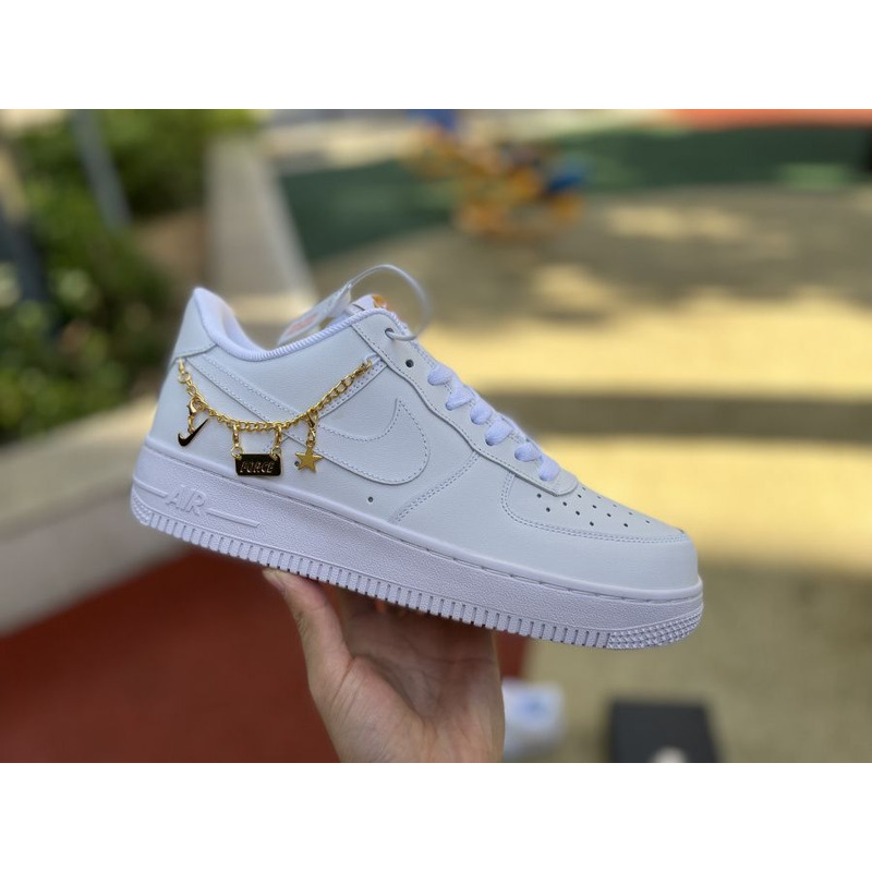 Nike Air Force 1 Pure White Gold Label Women DD1525 100 Sneakers men women