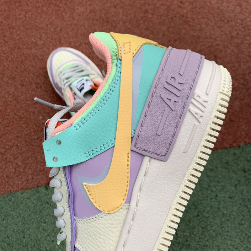 Nike Air Force 1 Shadow Stitching Macaron White Pink Purple CI0919 101 Sneakers Women