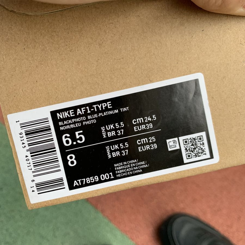 Nike Air Force 1 Type Translucent All Black AT7859 001 Sneakers men women