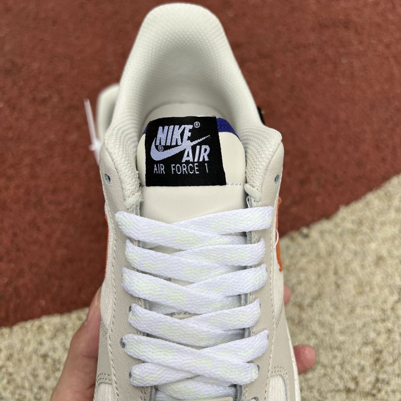 Nike Air Force 1 White gray orange corduroy DO4657 081 Sneakers men women