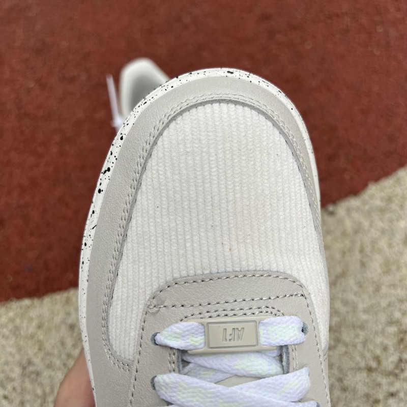 Nike Air Force 1 White gray orange corduroy DO4657 081 Sneakers men women