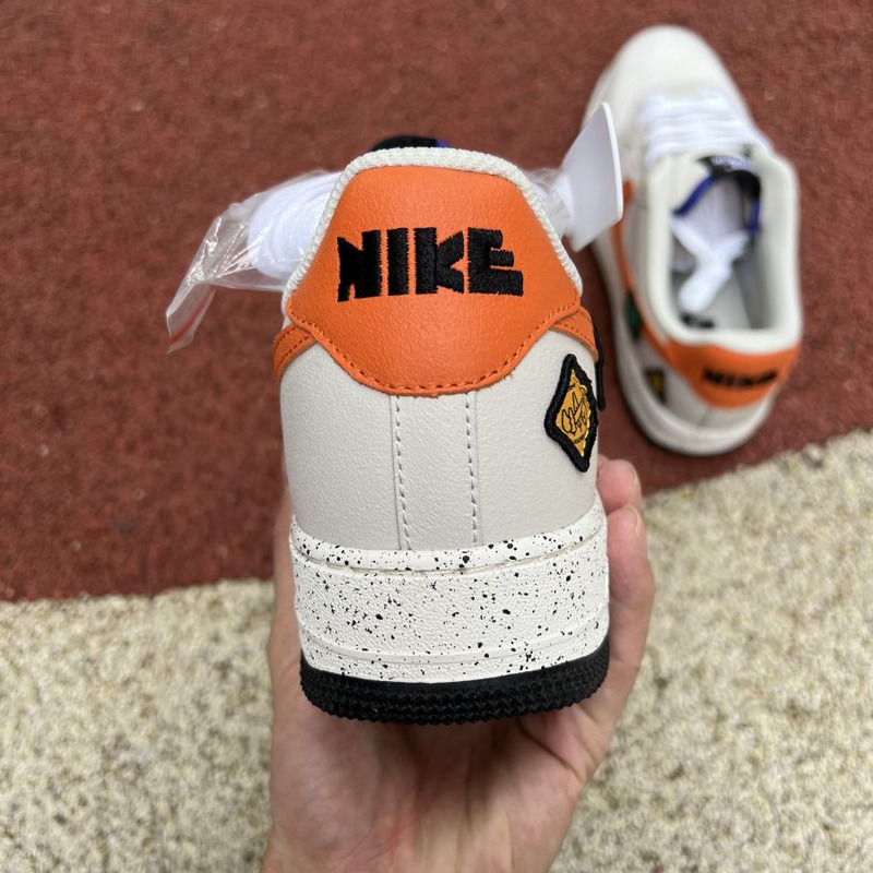 Nike Air Force 1 White gray orange corduroy DO4657 081 Sneakers men women