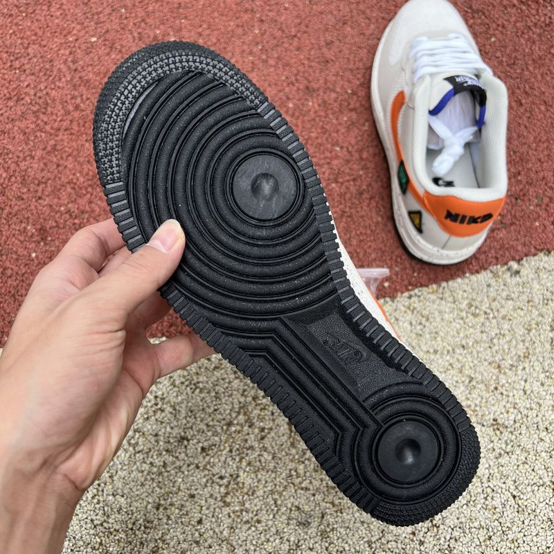 Nike Air Force 1 White gray orange corduroy DO4657 081 Sneakers men women