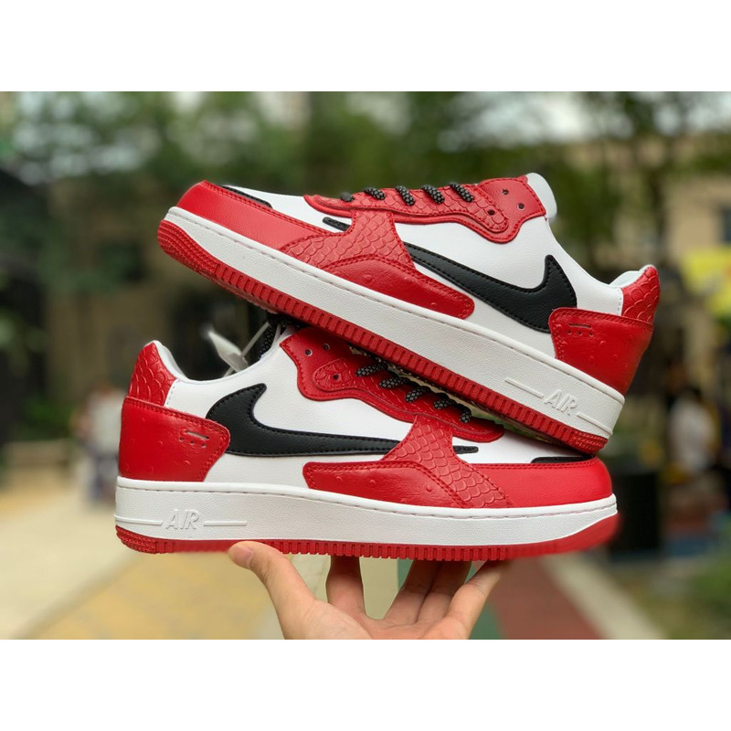 Nike Air Force 1 White Red 630939 201 Sneakers Men Women
